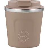 Aya & Ida AYA&IDA - CUP2GO - koffiebeker - coffee to go - reisbeker - meenemen - 240ml - Dusty Brown NIEUW
