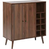 Beliani TULLAMORE - Dressoir 2 deuren - Donkerhout - Vezelplaat