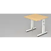 Hjh OFFICE PRO MEGA 8 W - 80 x 80 Tafelhoogte I In hoogte verstelbaar Esdoorn/Wit