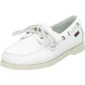 Sebago Dames Portland leren loafers wit (41), Leer, Plat, Veters, Casual 7000530