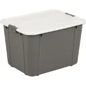 BranQ Velur - Opslagcontainer met deksel 30L - Opberger - donkergrijs