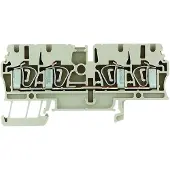 Weidmuller ZDU 2.5/4AN doorgaande klem, verbindingsrail, aansluiting met trekveer, artikelnummer 1608570000