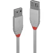 Lindy USB Cable LINDY 36713 2 m Black Grey