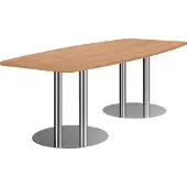 Hjh OFFICE PRO KARAT S 22 C - Karat Walnoot met voetstuk / chroom 220 x 103