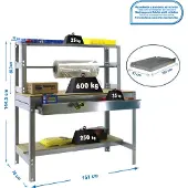 Simonwork (bancos De Trabajo) Bt4 Box Metaalplank 1445x1510x760 Mm