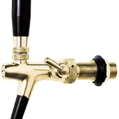 Ich-zapfe Tapkraan bierkraan compensatorkraan zelfsluitend - versie 10 mm, verguld, 35 mm