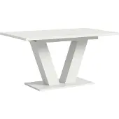 Ebuy24 Uitbreekbare Eettafel Motion Emob - Spaanplaat Wit - 150-190x76x90 Cm