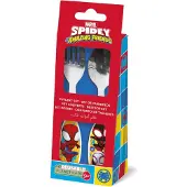 Procos Spiderman Spidey & Friends metalen bestekset - 2 stuks