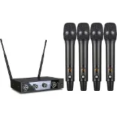 INF Professionele draadloze microfoon in 4-pack met vaste ontvanger