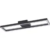 LUCANDE Slimme plafondlamp Tjado, dimbaar, zwart, Woon-/ Eetkamer, metaal, Modern, Slimme plafondlamp