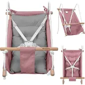 Tulano Hop 40 Babywipper - Babyschommel & Wieg - Roze/Grijs