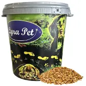 Lyra 10 kg basisvetvoer in een bak van 30 liter