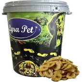 Lyra 5 kg gedroogde bananen in een bak van 30 liter