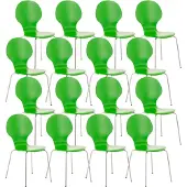CLP Diego Set van 16 stapelstoelen groen