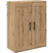 vidaXL Hoge kast, 2 stuks, ambachtelijke eikenhoutlook, 69,5 x 34 x 180 cm