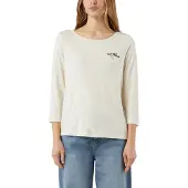 Comma Shirt crème / zwart