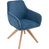 Homla - PEMA Stoel - Ribfluweel Donkerblauw - 56x60x82 cm