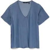 Vero Moda - VMBREE SS V-NECK TENCEL TOP - Dames - Blouses