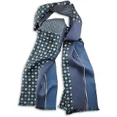 Sir Redman - Sjaals - herensjaal Jonnie - blauw / petrol / turquoise / wit
