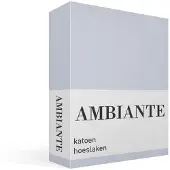 Ambiante Cotton Uni hoeslaken - Extra breed - Light Blue