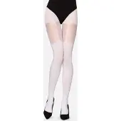 Merry Style Dames Panty - 60 DEN-Overknee-Look – Polyamide – Wit – L - MS-GB-260