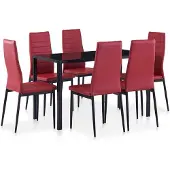 Prolenta Maison Exclusive - Eetset voor 7 personen, wijnrood