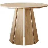 Lookway Uitschuifbare eettafel SILVA, massief beuken, diameter 100 cm (+ 80 cm)