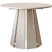 Lookway Uittrekbare eettafel SILVA, kasjmier, diameter 100 cm (+ 80 cm)
