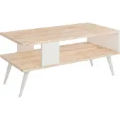 En.casa Salontafel Lycksele 40x90x45 cm eiken en wit