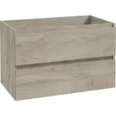 Wiesbaden Onderkast alvara 80x46 cm 2 laden 1 uitsparing grijs eiken