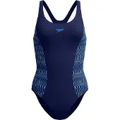 Speedo Placement Medalist Swimsuit Blauw UK 36 Vrouw