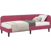vidaXL Hoek Bed Frame Wijnrood 80 x 200 cm Fluweel