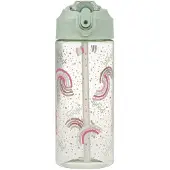 Baagl Regenboog Drinkfles 500ml met Rietje