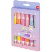 Legami Pack de 6 surligneurs à double embout Kitty