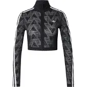 Adidas Gebreid vest 'Firebird Classic' zwart / wit