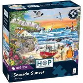 The House of Puzzles Puzzel: Zonsondergang aan zee, 250 XL onderdelen, voor volwassenen