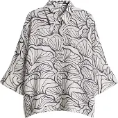 Opus Blouse 'Fashell' ecru / zwart