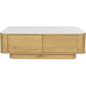 Housecraft living Almira Salontafel 120x60 cm Marmerlook/ Naturel