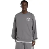 New Balance Shirt 'Reimagined Fleece Crew' grijs / lichtgrijs