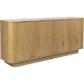 Housecraft living Almira Dressoir Hoog 180 cm Hout/ Marmerlook Naturel