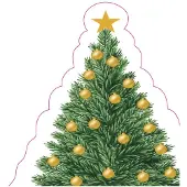 Duni servetten kerstboom design Tree Charm 33 voor feestelijke tafels.