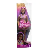 Barbie pop modepop hartjes jurk donker haar - speelgoedpop.