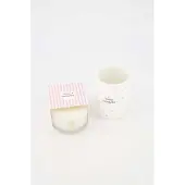 Zusss Cadeauset - Koffiemok En Geurkaars Lieblings Freundin - Verjaardag - Cadeau Keramiek Wit / Roze