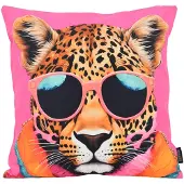 Gek op kussens! Sierkussen funky leopard | 45 x 45 cm | katoen/polyester