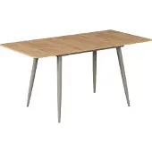 Vicco Eettafel Beaver, Goudkleurig Eiken/Grijs, 120-160 x 80 cm Uitschuifbaar