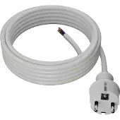 AWTOOLS - Voedingskabel - 3m - 2x1,0mm² - Wit