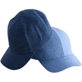 Next - Jongens - Set van 2 petten van gemêleerde jersey - Blauw