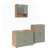 Vicco Badkamermeubelset Irma, Saliegroen, 3-delig