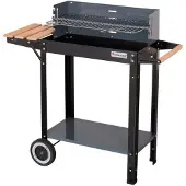 Sonstiges MG909 - Houtskoolbarbecue - Verstelbare Chromen Rooster - Wielen