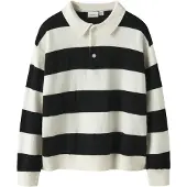 Name it KIDS trui zwart gebreid Jongens Polyester Polokraag Effen - maat 116